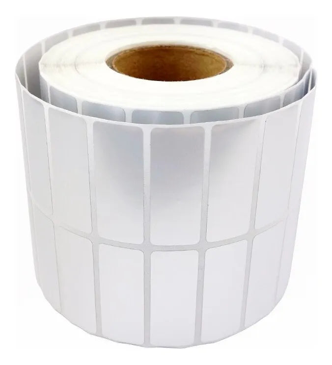 Etiqueta Poliester 50mmx25mm Impresa Plateado