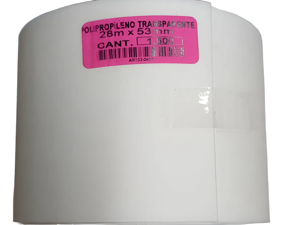 Etiqueta Transparente 53mmx28mm No Impresión Solo Protección Transparente