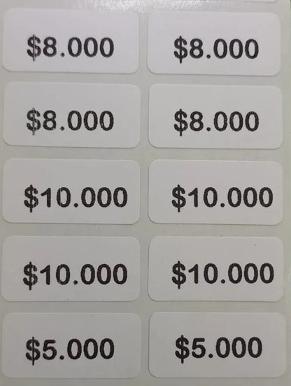 Etiqueta Codigo Barras 50mmx15mm Impresas