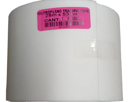 Etiqueta Transparente 53mmx28mm No Impresión Solo Protección Transparente